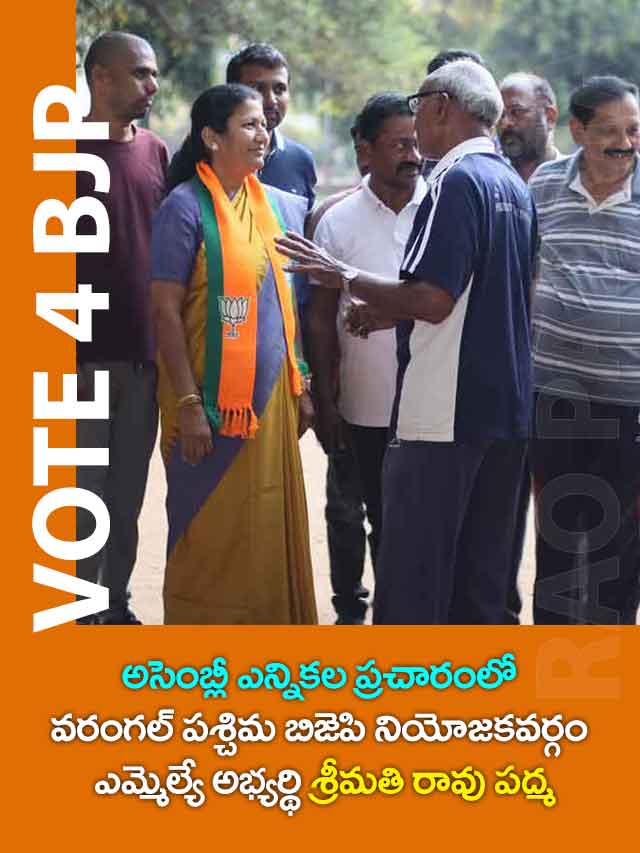 అసెంబ్లీ ఎన్నికల ప్రచారంలో శ్రీమతి రావు పద్మ